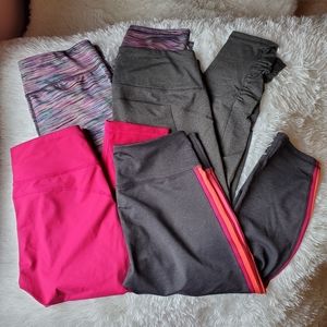 Lot of 4 cropped active leggings